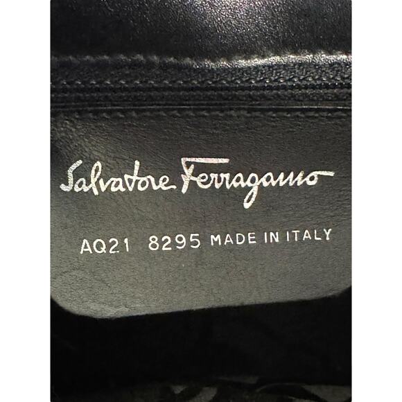 Salvatore Ferragamo Vintage Top Handle Bag in Black w/Silver Hardware - Picture 15 of 16